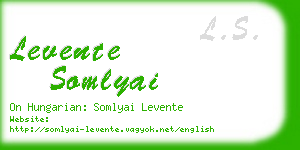 levente somlyai business card